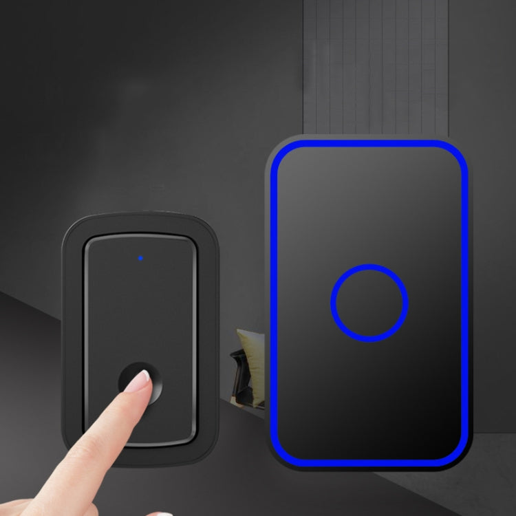 CACAZI  A19 1 For 3  Wireless Music Doorbell without Battery, US Plug(Black) - Wireless Doorbell by CACAZI | Online Shopping South Africa | PMC TechLife | Buy Now Pay Later Mobicred