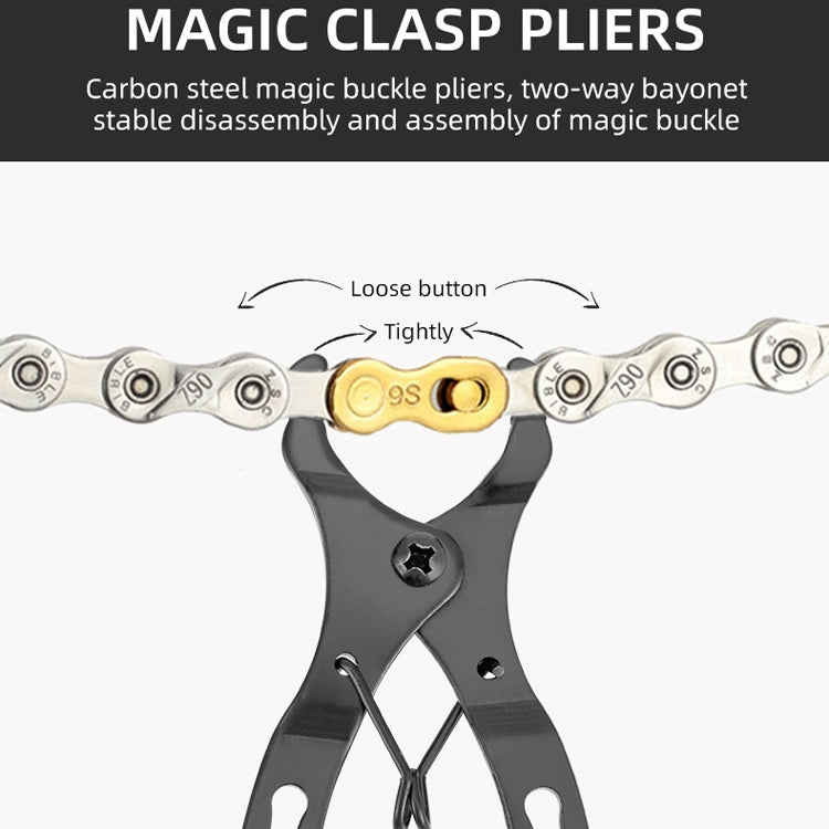 3 PCS Bicycle Mini Chain Fast Release Magic Buckle Pliers Two-Way Bayonet Disassembly Pliers(Black) - Maintenance tools by PMC TechLife | Online Shopping South Africa | PMC TechLife | Buy Now Pay Later Mobicred