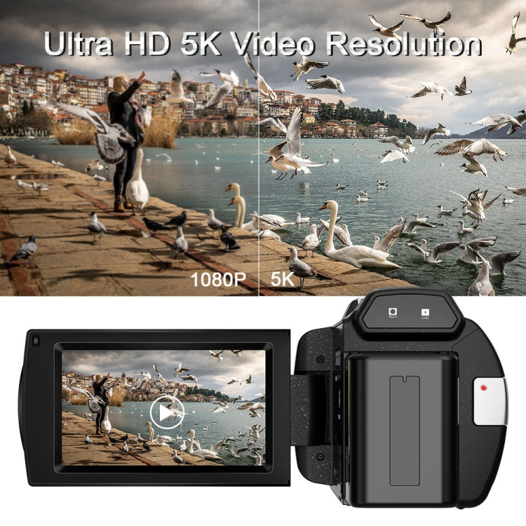 HDV265K 5K 30FPS 3.0-Inch HD Digital 3X Optical Zoom Outdoor Sports DV Camera AU Plug(Black) - Video Cameras by PMC TechLife | Online Shopping South Africa | PMC TechLife | Buy Now Pay Later Mobicred