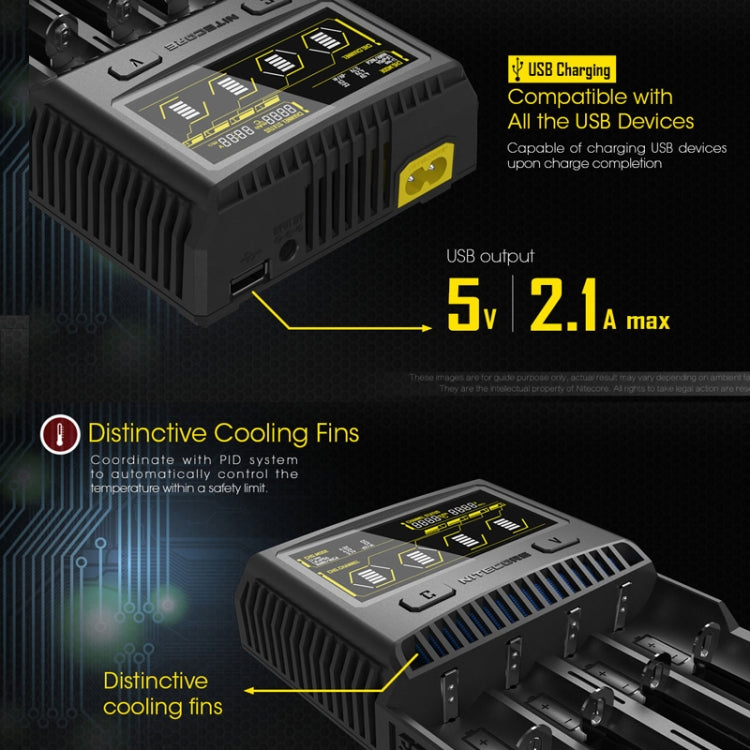 NITECORE 4-Slot Smart LCD Fast Charger, Model: SC4(UK Plug) - Charger & Converter by PMC TechLife | Online Shopping South Africa | PMC TechLife | Buy Now Pay Later Mobicred