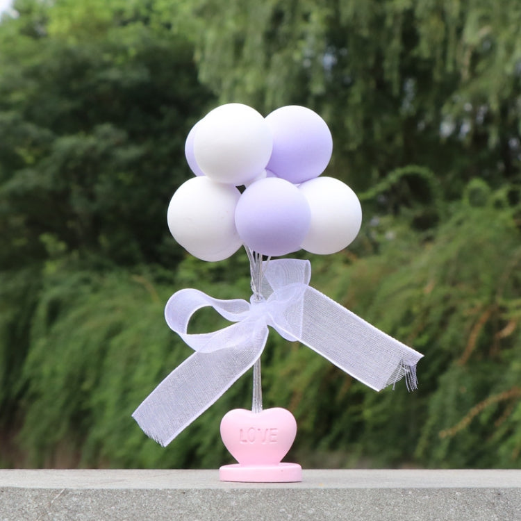 6 PCS Car Ornaments Love Balloon Personality Macaron Color Car Ornament(Purple White) - Ornaments by PMC TechLife | Online Shopping South Africa | PMC TechLife | Buy Now Pay Later Mobicred