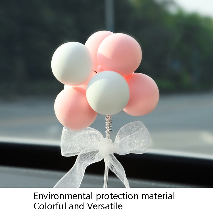 6 PCS Car Ornaments Love Balloon Personality Macaron Color Car Ornament(Pink White) - Ornaments by PMC TechLife | Online Shopping South Africa | PMC TechLife | Buy Now Pay Later Mobicred