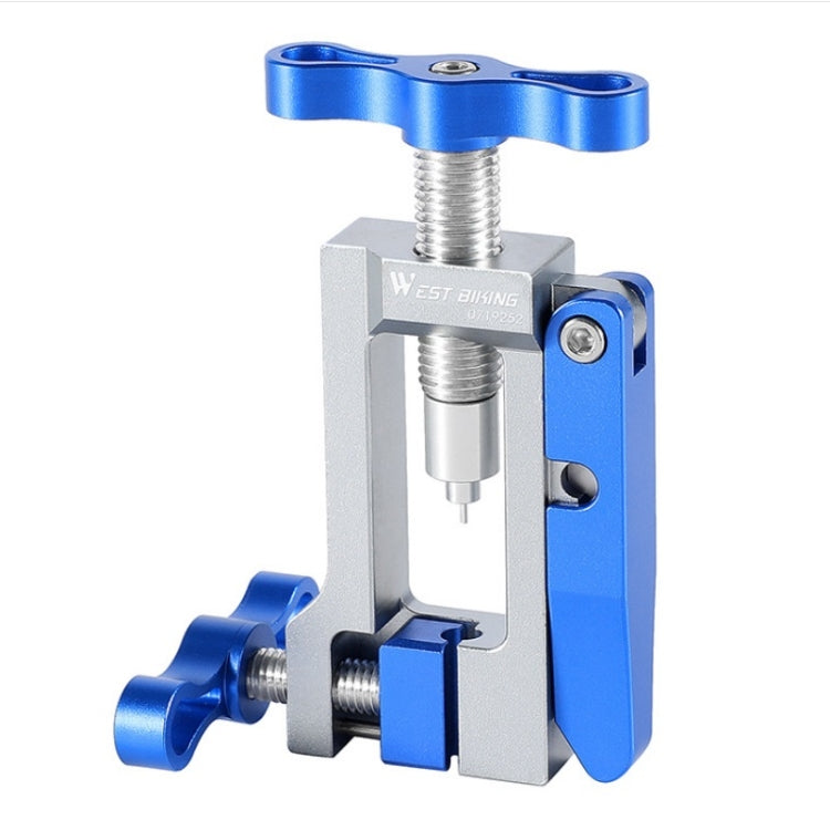 WEST BIKING YP0719252 Bicycle Oil Needle Installation Tool Cycling Tubing Jack Repair Tool(Silver Blue) - Maintenance tools by WEST BIKING | Online Shopping South Africa | PMc TechLife | Buy Now Pay Later Mobicred