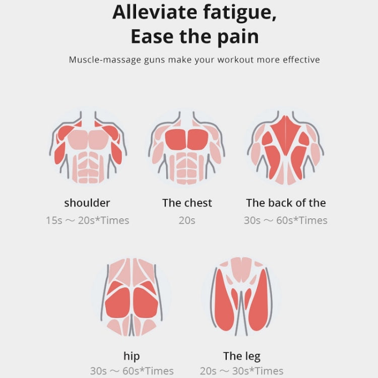 Y8-1 Fitness Massage Fascia Muscle Vibration Massager, Specification: Bright Gray(AU Plug) - free shipping - PMC TechLife - Order now!