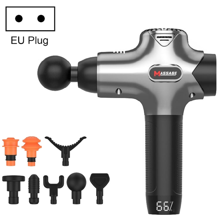 Y8-1 Fitness Massage Fascia Muscle Vibration Massager, Specification: Silver Gray(EU Plug) - free shipping - PMC TechLife - Order now!