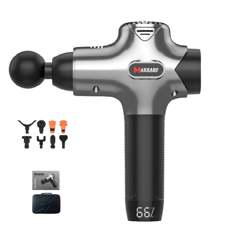 Y8-1 Fitness Massage Fascia Muscle Vibration Massager, Specification: Silver Gray(AU Plug) - free shipping - PMC TechLife - Order now!