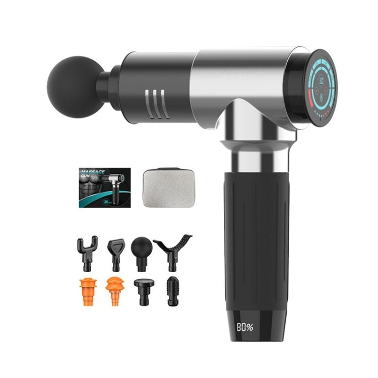 Y10 Fitness Massage Fascia Muscle Vibration Massager, Specification: 30 Gears Silver(AU Plug) - free shipping - PMC TechLife - Order now!