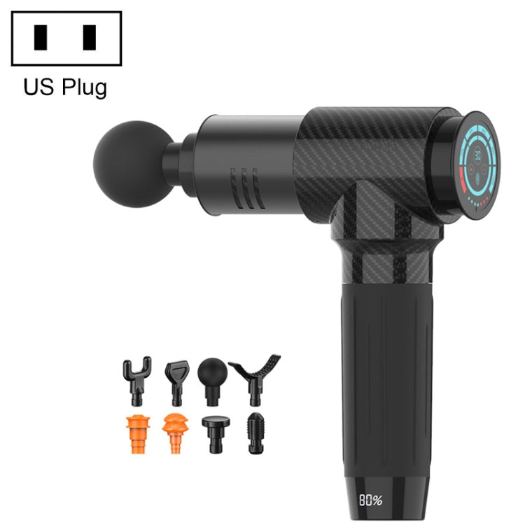 Y10 Fitness Massage Fascia Muscle Vibration Massager, Specification: 30 Gears Carbon Fiber(US Plug) - free shipping - PMC TechLife - Order now!