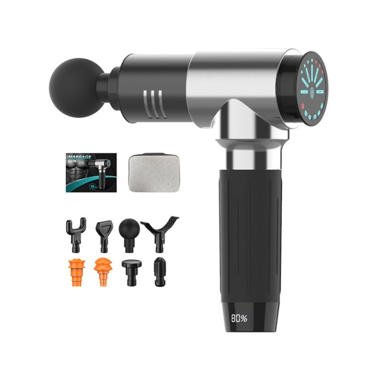 Y10 Fitness Massage Fascia Muscle Vibration Massager, Specification: 7 Gear Silver(UK Plug) - free shipping - PMC TechLife - Order now!