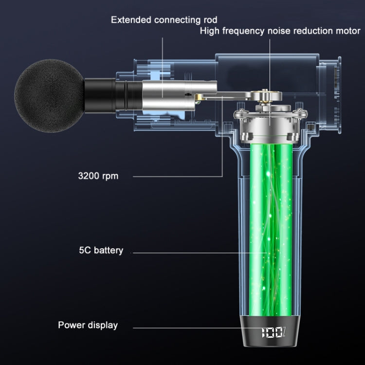 Y10 Fitness Massage Fascia Muscle Vibration Massager, Specification: 7 Gears Bright Gray(UK Plug) - free shipping - PMC TechLife - Order now!