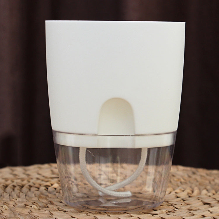 Transparent Plastic Double-Layer Water Storage Automatic Water-Absorbing Flowerpot, Size: A703 Caliber 8.2cm(White Transparent Basin) - Flower Pots & Planters by PMc TechLife | Online Shopping South Africa | PMc TechLife | Buy Now Pay Later Mobicred