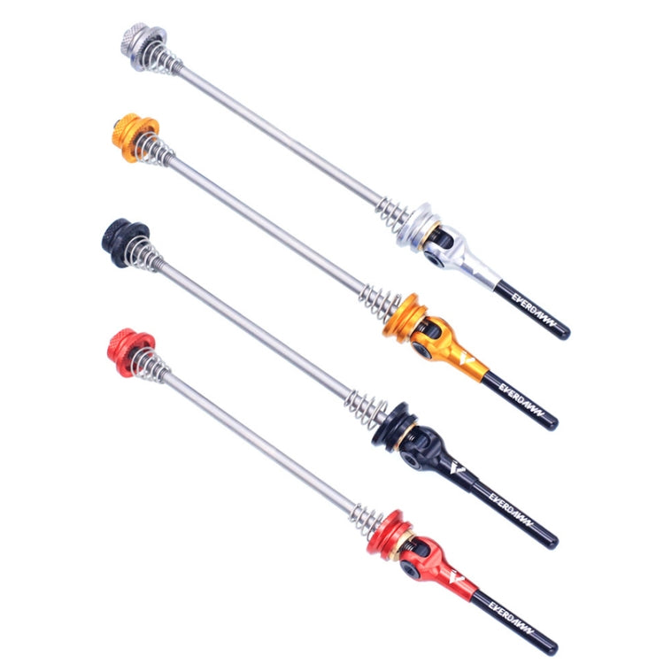 EVERDAWN Mountain Highway Bike Titanium Alloy Axis Quick Removal Rod Front And Rear Rollers Open Flower Drum Fixed Axis Trolley(Golden) - Quick Release by PMC TechLife | Online Shopping South Africa | PMC TechLife | Buy Now Pay Later Mobicred