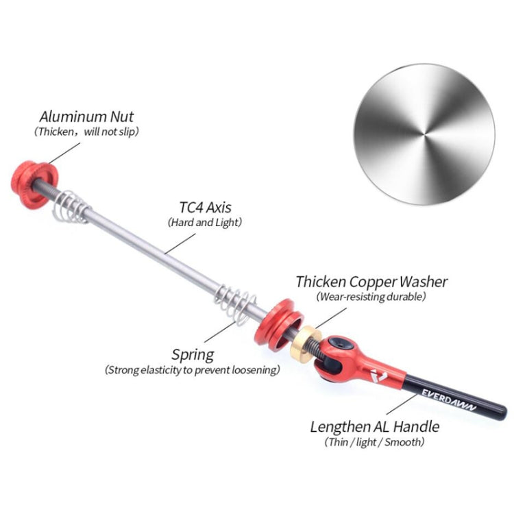EVERDAWN Mountain Highway Bike Titanium Alloy Axis Quick Removal Rod Front And Rear Rollers Open Flower Drum Fixed Axis Trolley(Golden) - Quick Release by PMC TechLife | Online Shopping South Africa | PMC TechLife | Buy Now Pay Later Mobicred