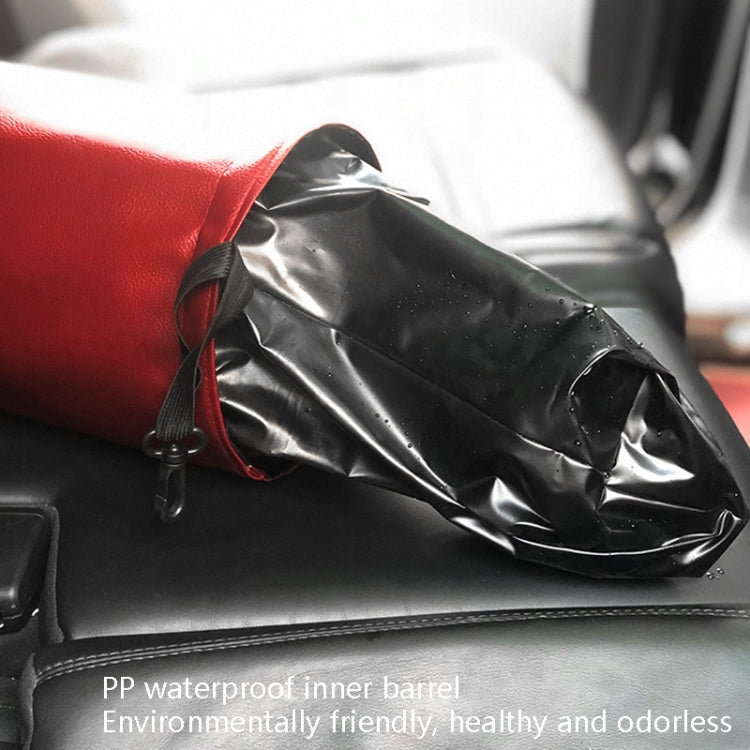 2 PCS Leather Foldable Car Trash Can Mini Chair Back Suspended Waterproof Trash Can(Wine Red) - Stowing Tidying by PMC TechLife | Online Shopping South Africa | PMC TechLife | Buy Now Pay Later Mobicred