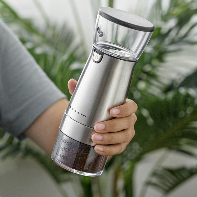 USB Rechargeable Coffee Machine Electric Coffee Grinder(Stainless Steel Color) - free shipping - PMC TechLife - Order now!