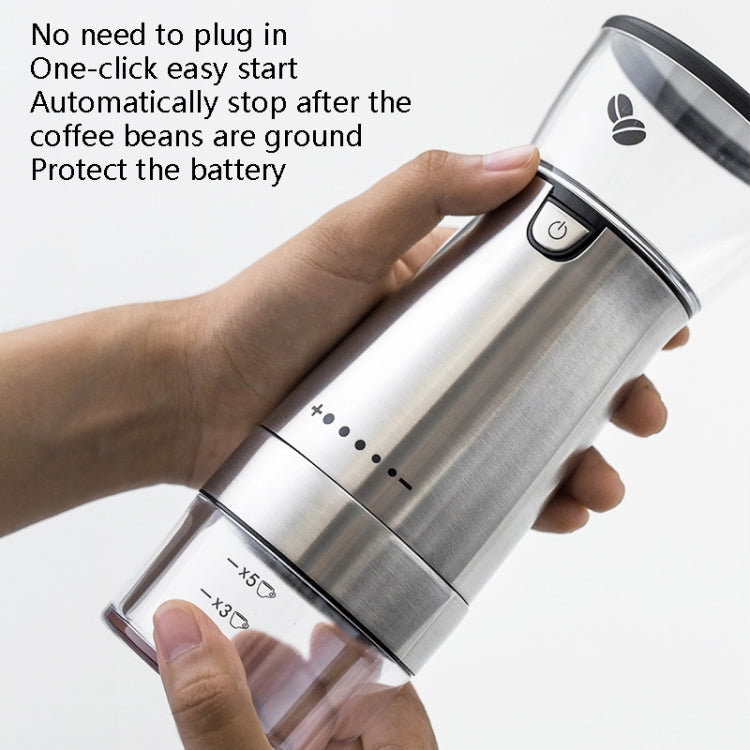 USB Rechargeable Coffee Machine Electric Coffee Grinder(Stainless Steel Color) - free shipping - PMC TechLife - Order now!
