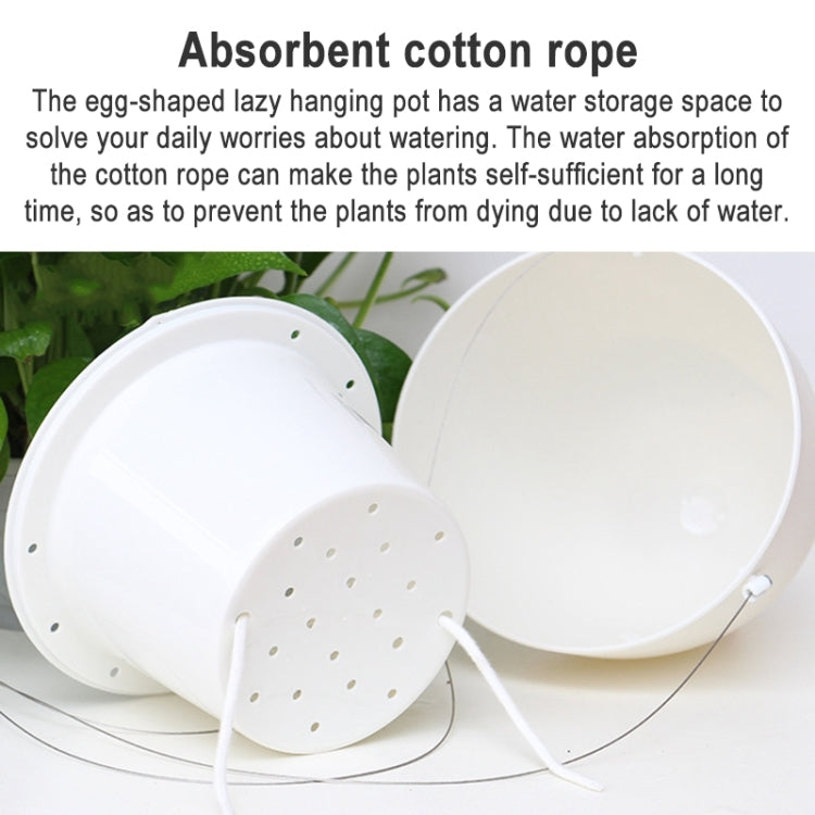 Wire Hanging Plastic Flowerpot With Automatic Water Absorption And Frosted Surface(D09 Caliber 19cm) - Flower Pots & Planters by PMc TechLife | Online Shopping South Africa | PMc TechLife | Buy Now Pay Later Mobicred