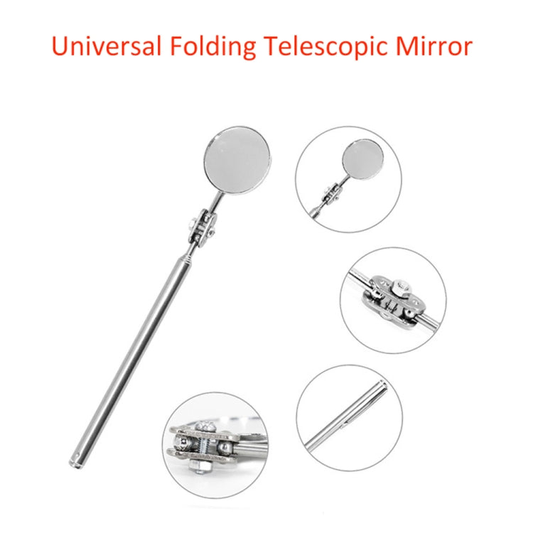 Car Repair Detection Mirror Universal Folding Telescopic Mirror Welding Chassis Inspection Mirror, Model: Silver 30mm - Inspection Tools by PMC TechLife | Online Shopping South Africa | PMC TechLife | Buy Now Pay Later Mobicred