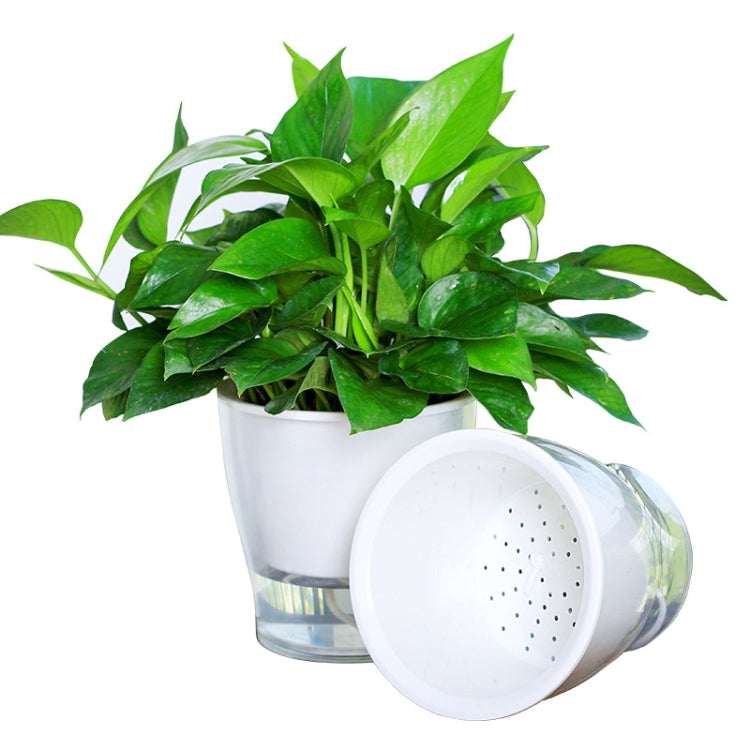 Fully Transparent Hydroponic Flower Pots Water Level Visible Non-Broken Glue Self-Absorbent Plastic Flower Pots, Size: W09 Caliber 17.5cm(Full Transparency) - Flower Pots & Planters by PMc TechLife | Online Shopping South Africa | PMc TechLife | Buy Now Pay Later Mobicred