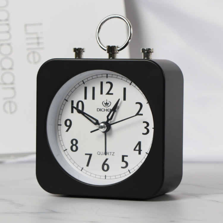 Lazy Silent Small Alarm Clock Office Home Desktop Clock(Black) - Alarm Clocks by PMc TechLife | Online Shopping South Africa | PMc TechLife | Buy Now Pay Later Mobicred