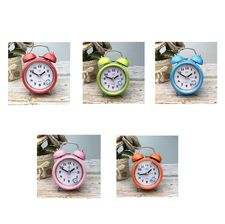 3 Inch Metal Bell Alarm Clock With Night Light Student Bedside Fashion Clock(Pink) - Alarm Clocks by PMc TechLife | Online Shopping South Africa | PMc TechLife | Buy Now Pay Later Mobicred