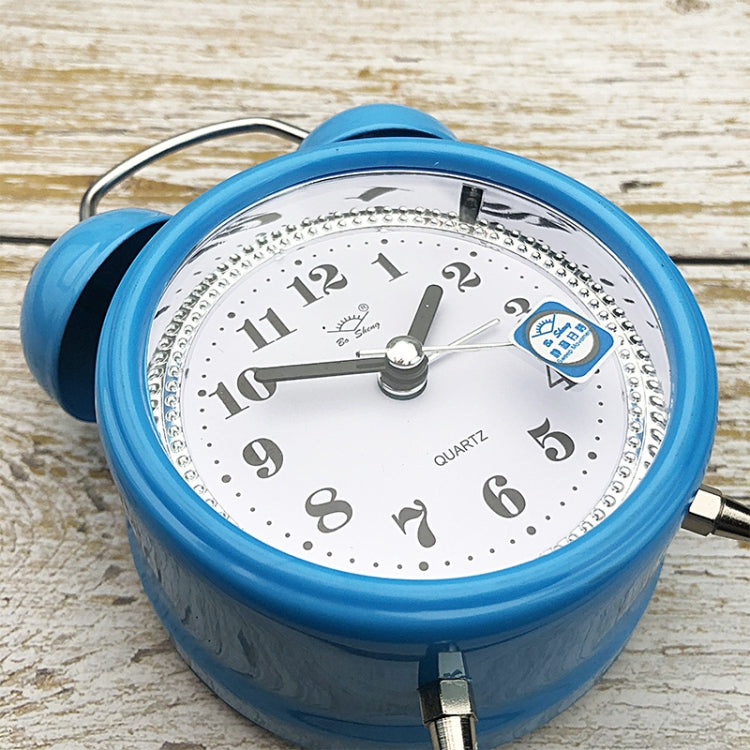 3 Inch Metal Bell Alarm Clock With Night Light Student Bedside Fashion Clock(Blue) - Alarm Clocks by PMc TechLife | Online Shopping South Africa | PMc TechLife | Buy Now Pay Later Mobicred