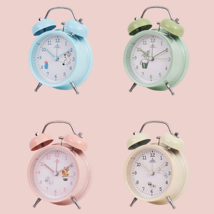Student Cute Style Bell Alarm Clock Bedside Mute Clock With Light Specification��� Y34 3 Inch (Beige) - Alarm Clocks by PMc TechLife | Online Shopping South Africa | PMc TechLife | Buy Now Pay Later Mobicred