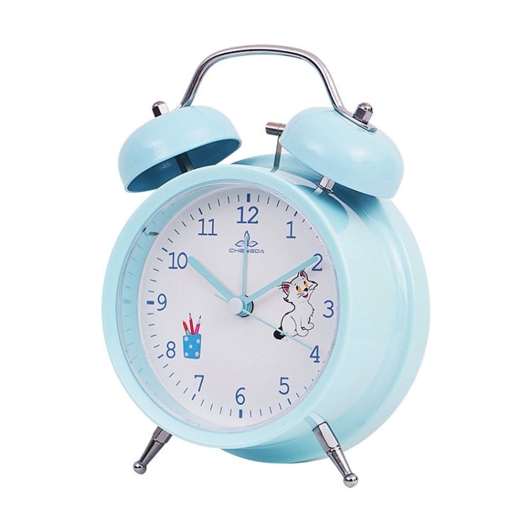 Student Cute Style Bell Alarm Clock Bedside Mute Clock With Light Specification��� Y36 4 Inch (Blue) - Alarm Clocks by PMc TechLife | Online Shopping South Africa | PMc TechLife | Buy Now Pay Later Mobicred