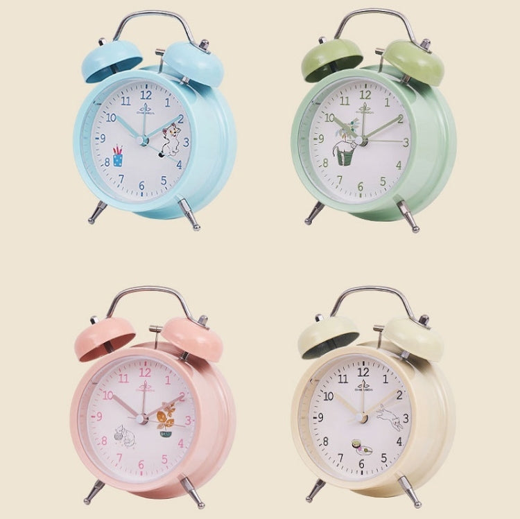 Student Cute Style Bell Alarm Clock Bedside Mute Clock With Light Specification��� Y36 4 Inch (Blue) - Alarm Clocks by PMc TechLife | Online Shopping South Africa | PMc TechLife | Buy Now Pay Later Mobicred