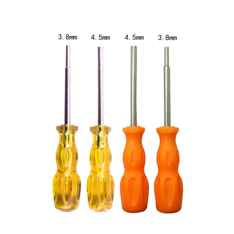 4 PCS Disassembly Tool Screwdriver Sleeve Applicable For Nintendo N64 / SFC / GB / NES / NGC(Transparent Yellow 3.8mm) - Tools by PMC TechLife | Online Shopping South Africa | PMC TechLife | Buy Now Pay Later Mobicred