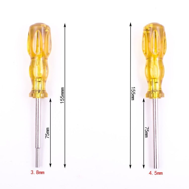 4 PCS Disassembly Tool Screwdriver Sleeve Applicable For Nintendo N64 / SFC / GB / NES / NGC(Transparent Yellow 3.8mm) - Tools by PMC TechLife | Online Shopping South Africa | PMC TechLife | Buy Now Pay Later Mobicred