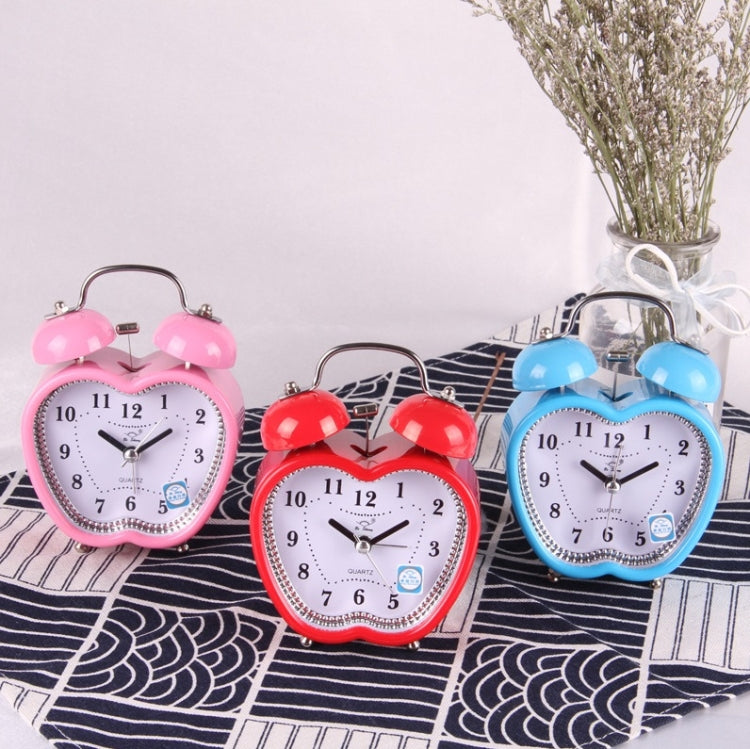 Children Cartoon Apple-Shaped Bedside Mute Desk Clock Metal Bell Digital Alarm Clock(Blue) - Alarm Clocks by PMc TechLife | Online Shopping South Africa | PMc TechLife | Buy Now Pay Later Mobicred