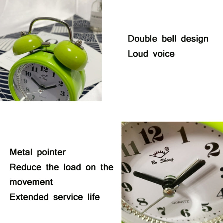 Children Cartoon Apple-Shaped Bedside Mute Desk Clock Metal Bell Digital Alarm Clock(Blue) - Alarm Clocks by PMc TechLife | Online Shopping South Africa | PMc TechLife | Buy Now Pay Later Mobicred