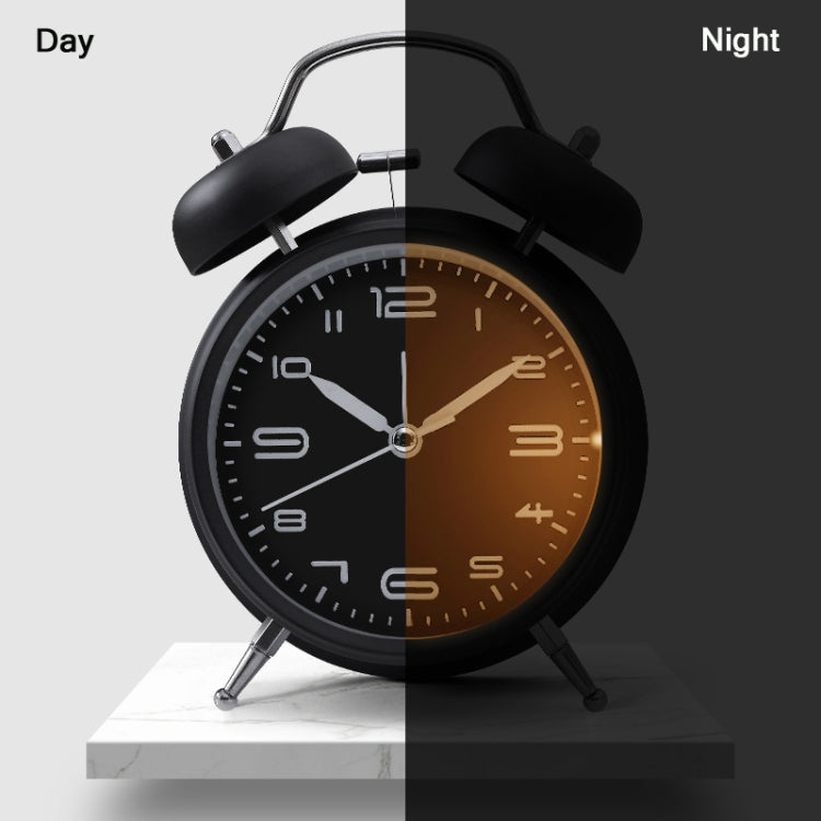 3304T Bedroom Bedside Multifunctional Bell Metal Alarm Clock With Night Light(Wine Red) - free shipping - PMc TechLife - Order now!