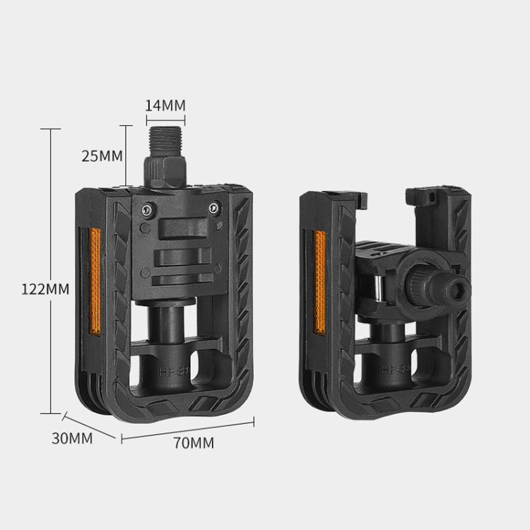 West Biking YP0802082 Bicycle Folding Pedal Bike Ball Axle Foot Pedal(Black) - free shipping - PMc TechLife - Order now!