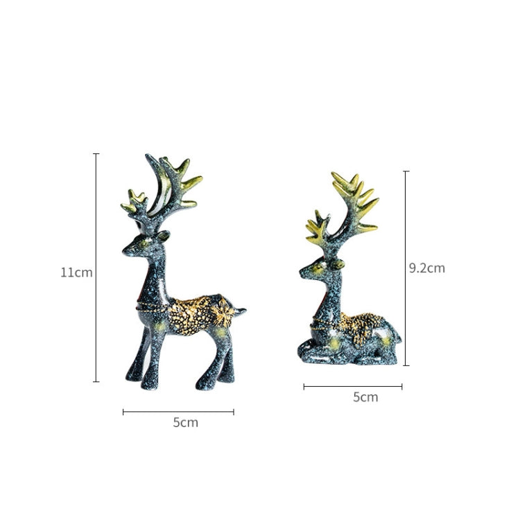 2 Pairs R-8820 Car Ornaments Car Home Safe Deer Decorations(Golden) - Ornaments by PMC TechLife | Online Shopping South Africa | PMC TechLife | Buy Now Pay Later Mobicred