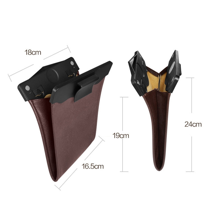 Car Trash Can Storage Bag Hanging Paste With LED Light Garbage Bag(Small (Mocha Brown)) - Stowing Tidying by PMC TechLife | Online Shopping South Africa | PMC TechLife | Buy Now Pay Later Mobicred