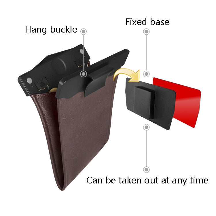 Car Trash Can Storage Bag Hanging Paste With LED Light Garbage Bag(Small (Beige))) - Stowing Tidying by PMC TechLife | Online Shopping South Africa | PMC TechLife | Buy Now Pay Later Mobicred