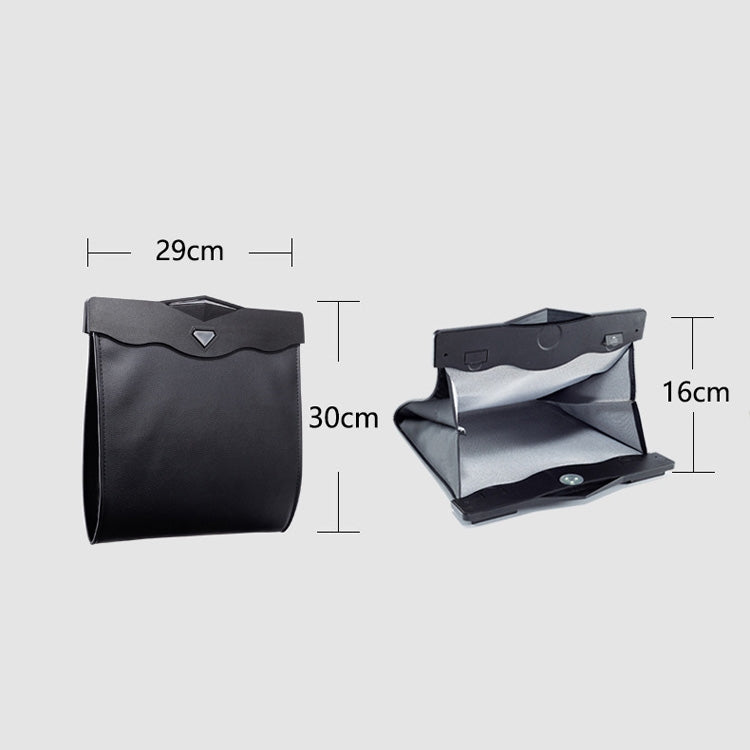 Car Trash Can Car Chair Back Hanging Storage Box Hidden Folding Storage Bag With LED Light(Black) - Stowing Tidying by PMC TechLife | Online Shopping South Africa | PMC TechLife | Buy Now Pay Later Mobicred