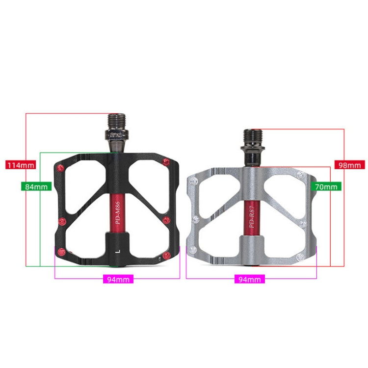 1 Pair PROMEND Mountain Bike Road Bike Bicycle Aluminum Pedals(PD-R87 Red) - free shipping - PMc TechLife - Order now!