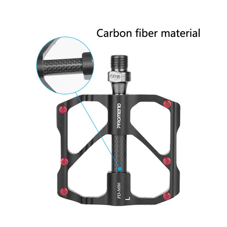 PD-M86C  1 Pair PROMEND Bicycle Road Bike Mountain Bike 3 Palin Carbon Fiber Bearing Pedal(Red) - Pedals by PROMEND | Online Shopping South Africa | PMc TechLife | Buy Now Pay Later Mobicred