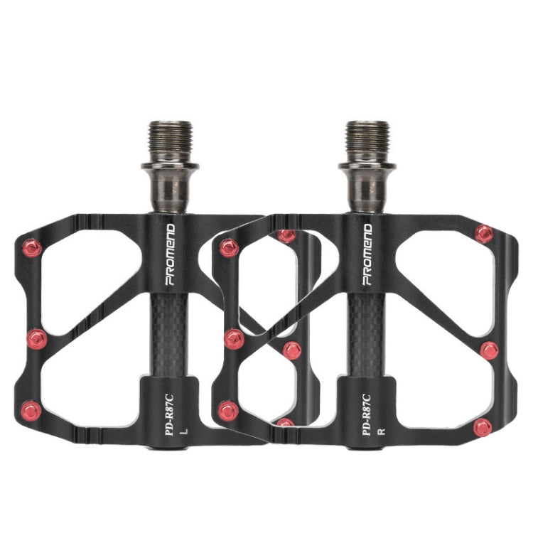 PD-R87C  1 Pair PROMEND Bicycle Road Bike Mountain Bike 3 Palin Carbon Fiber Bearing Pedal(Black) - free shipping - PMc TechLife - Order now!