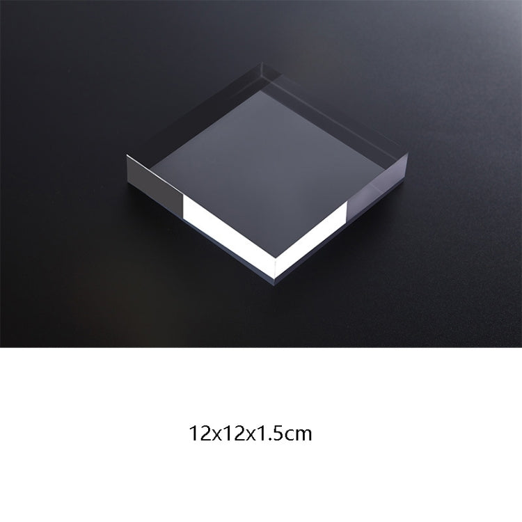 Square 12x12x1.5cm Transparent Acrylic Geometric Photo Props Photography Background Plate Ornaments - free shipping - PMC TechLife - Order now!
