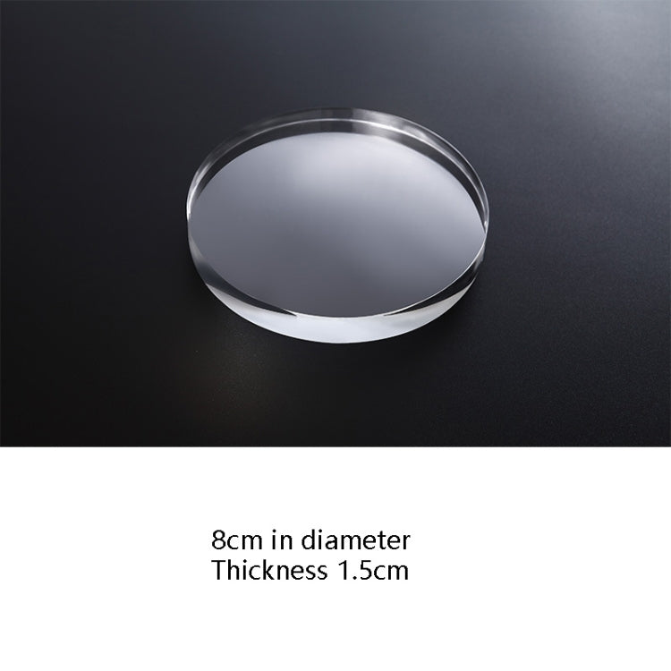 2 PCS Round 8x1.5cm Transparent Acrylic Geometric Photo Props Photography Background Plate Ornaments - free shipping - PMC TechLife - Order now!