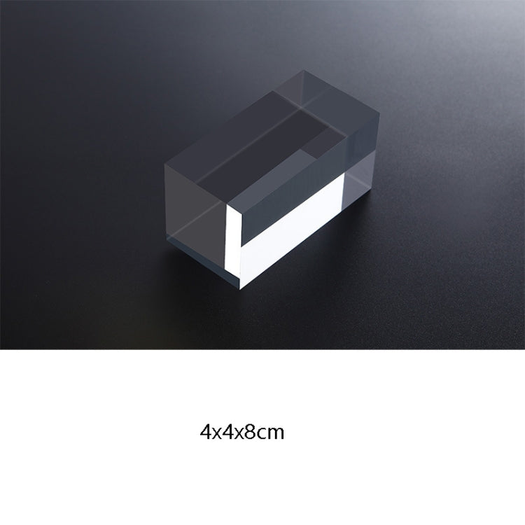 2 PCS Cube 4x4x8cm Transparent Acrylic Geometric Photo Props Photography Background Plate Ornaments - free shipping - PMC TechLife - Order now!