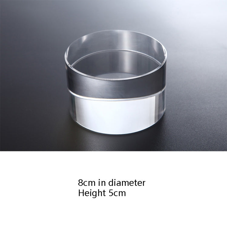 Cylinder 8x5cm Transparent Acrylic Geometric Photo Props Photography Background Plate Ornaments - free shipping - PMC TechLife - Order now!