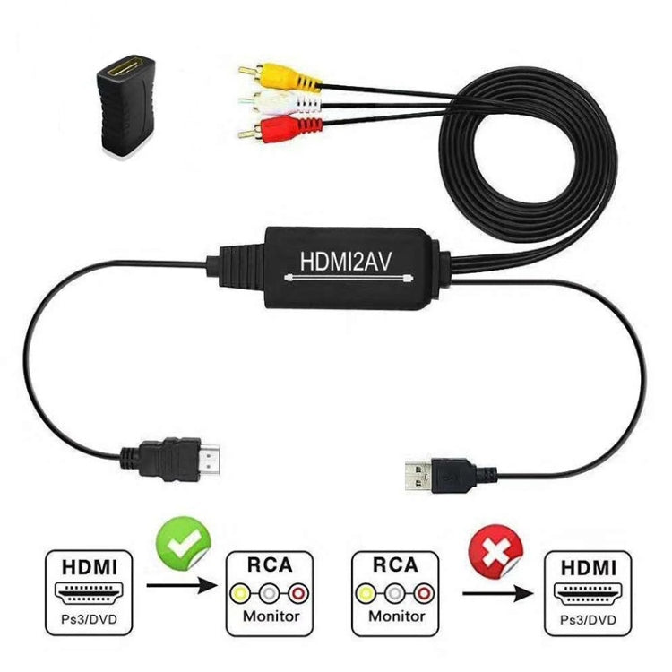 RL-HTAL1 HDMI to AV Converter Specification： Male to Male Confinement + HDMI Converter - free shipping - PMC Jewellery - Order now!