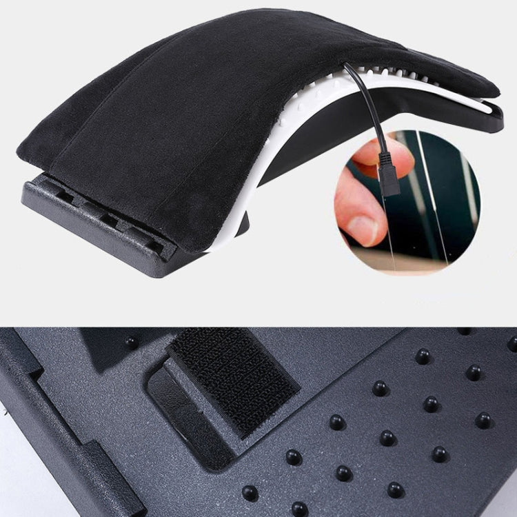 Electric Heating Belt Waist Lumbar Spine Massager Waist Four Seasons Heating Spine Correction Backrest , US Plug Electric Hot Model (White) - free shipping - PMC TechLife - Order now!
