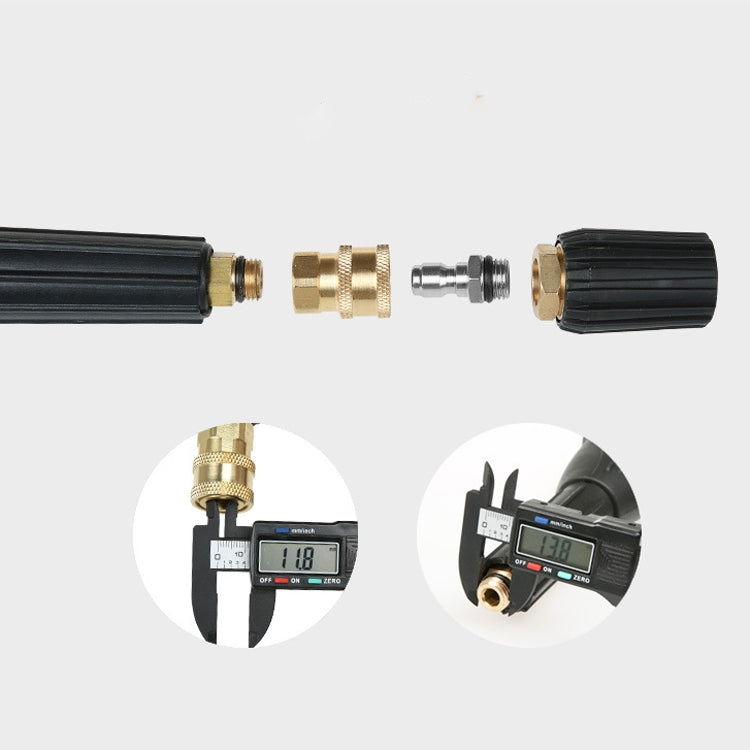 2 Sets High Pressure Spray Head Fast Insertion 1/4 Quick Pure Copper Joint(Internal M14 Female+Outer M14 Flat Femal) - Car Washer & Accessories by PMC TechLife | Online Shopping South Africa | PMC TechLife | Buy Now Pay Later Mobicred