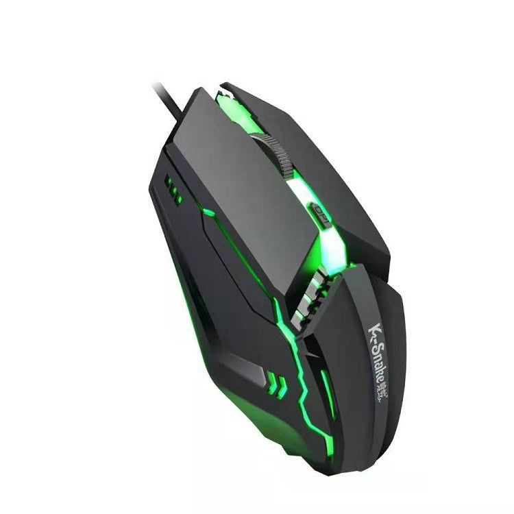 2 PCS K-Snake M11 4 Keys 1600DPI Luminous Game Wired Mouse Notebook Desktop USB Wired Mouse, Cable Length: 1.5m - Wired Mice by K-Snake | Online Shopping South Africa | PMC TechLife | Buy Now Pay Later Mobicred